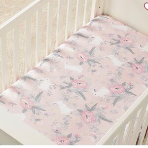 Pottery Barn Baby Lila Floral Crib Fitted Sheet